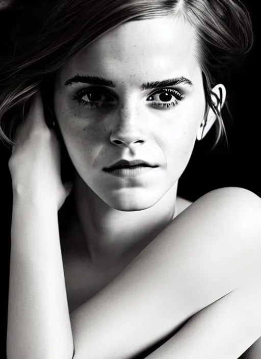 Emma Watson as a hegre model, intimate, portrait by | Stable Diffusion ...