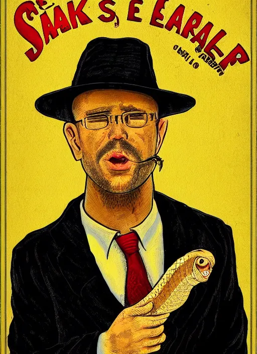 Image similar to portrait of a snake oil salesman by Paolo Eleuteri Serpieri, it idn't greasy