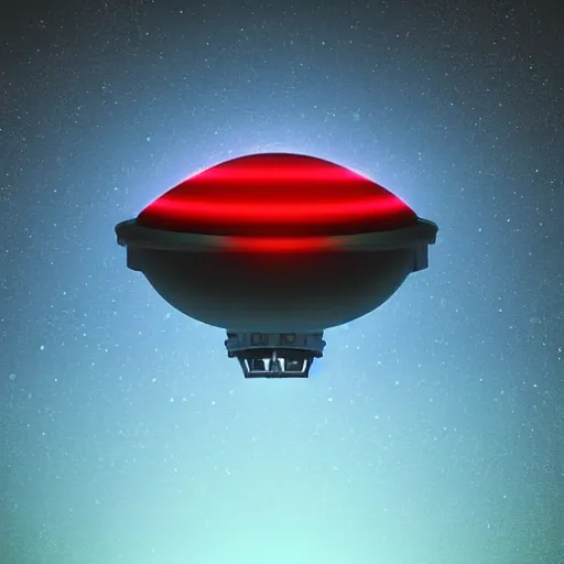 Image similar to digital art painting of a UFO glowing with red green and blue lights above an empty corn field at night, mysterious, sci fi, alien, extraterrestrial, trending on artstation cgsociety,