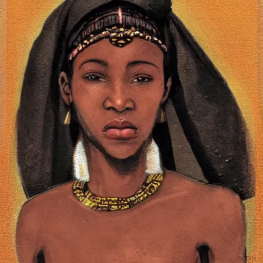 Prompt: a nubian princess,