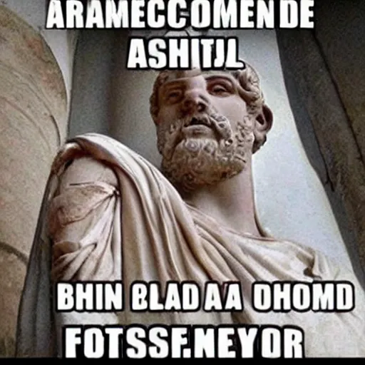 Image similar to hilarious meme from Ancient Greece