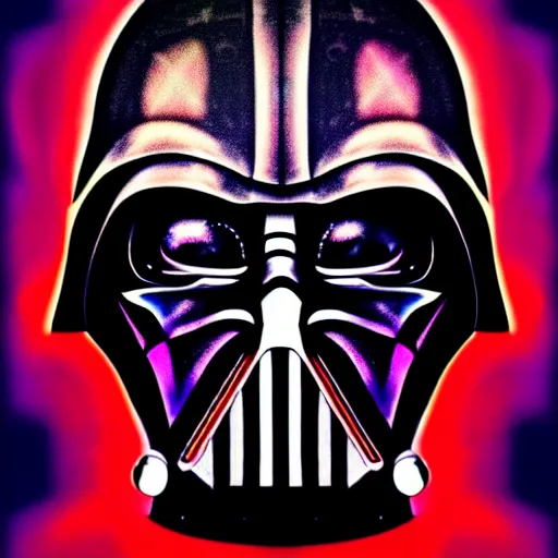 Image similar to An extremely psychedelic portrait of Darth Vader, surreal, LSD, face, detailed, intricate, elegant, lithe, highly detailed, digital painting, artstation, concept art, smooth, sharp focus, illustration