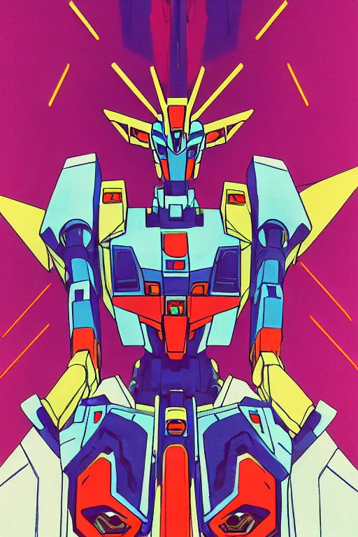 Prompt: risograph grainy painting of gigantic huge evangelion - like gundam mech face, with huge earrings and rings around head with a lot of details, covered with rich jewelry, by moebius and dirk dzimirsky and satisho kon, close - up wide portrait