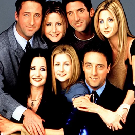 Image similar to the cast of friends 1 9 9 4, publicity photo