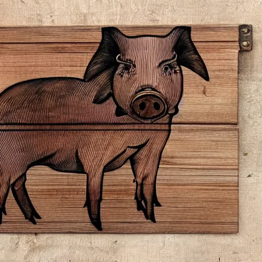 Prompt: many wood tentakel giger pig