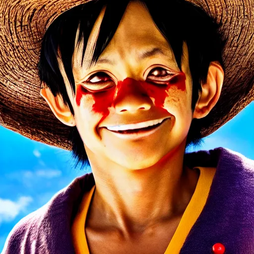 Monkey D Luffy As a Real Person Frontlight FullHD Warm · Creative Fabrica