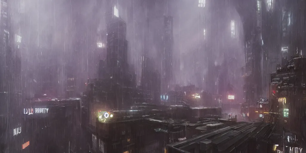 Image similar to blade runner city, by mobius,filmed,flying cars,raining at night,trending on ArtStation ,very detailed