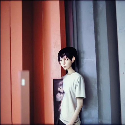 Image similar to a portra 800 photograph from serial experiments lain