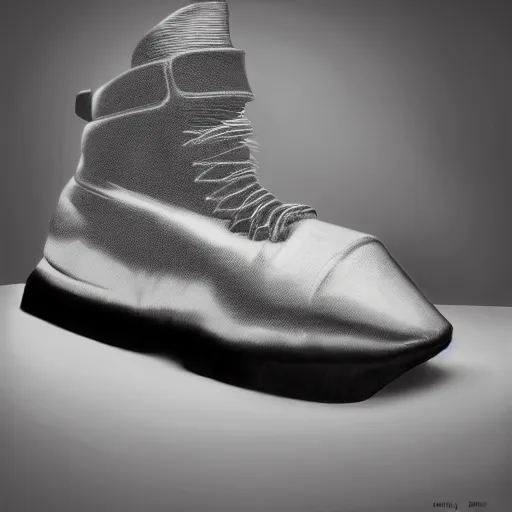 Image similar to balenciaga sneakers on gradient background, ultra rendered extreme realism and detail 8 k, highly detailed, realistic, refined, bautiful, fine art photography, hyper realistic, in the style of greg rutkowski, by artgerm, by gustave dore, by marco turini, photorealistic, elegant, sharp focus, majestic, award winning picture, intricate, artstation,