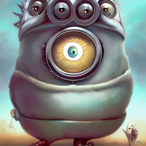 Image similar to Minion with thousands of eyes, by Peter Mohrbacher