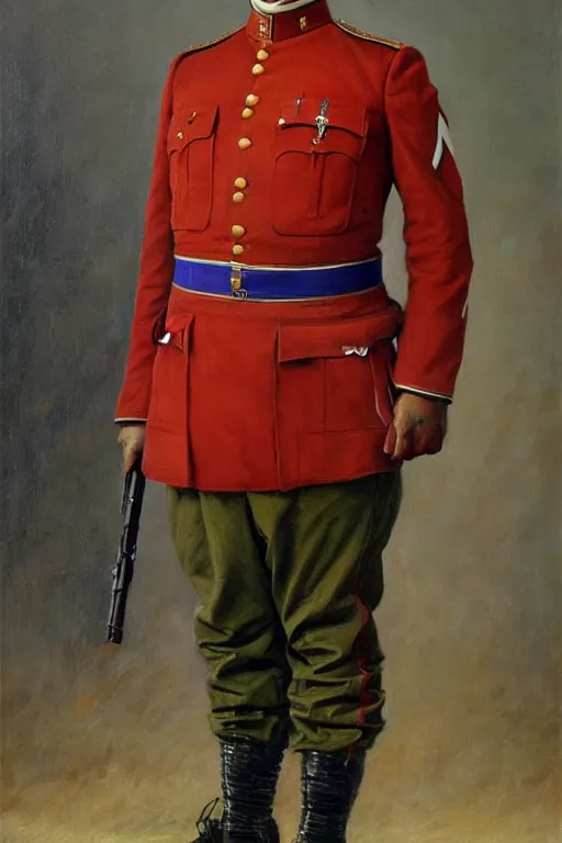 Image similar to full body portrait of the dictator of the detroit pistons, 1 8 8 9, in full military garb, oil on canvas by william sidney mount, trending on artstation