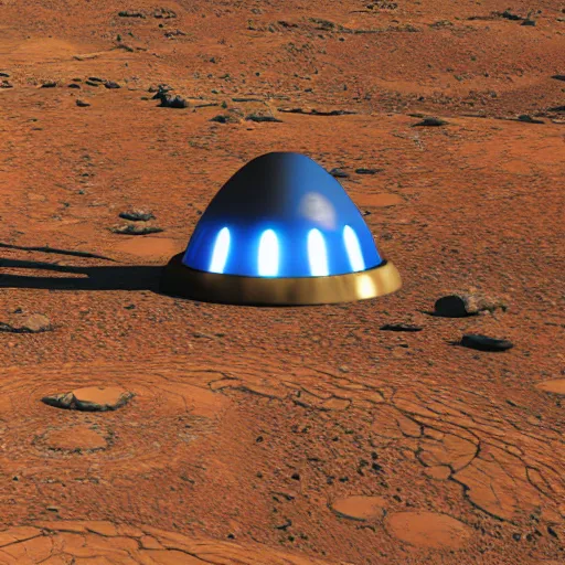 Prompt: ufo in mars medival gae