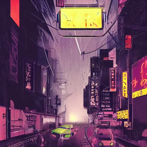 Image similar to The lights of a Neon Tokyo were never meant for you, by Dave McKean, high quality, 8k, trending on Artstation, beautiful, surreal