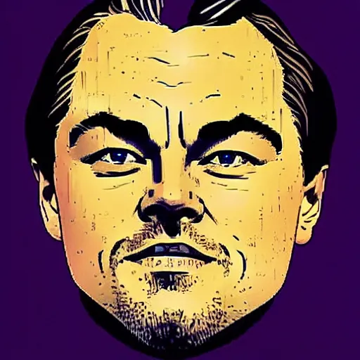 Image similar to “ leonardo dicaprio retro minimalist portrait by jean giraud, moebius starwatcher comic, 8 k ”