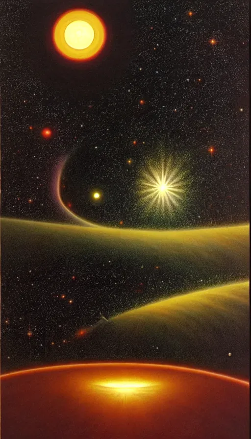 Image similar to the two complementary forces that make up all aspects and phenomena of life, by David A. Hardy