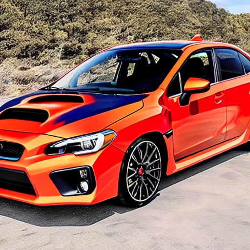 Image similar to a 2019 WRX made of bacon