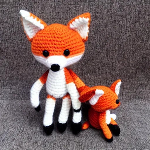 Image similar to cute fox Amigurumi