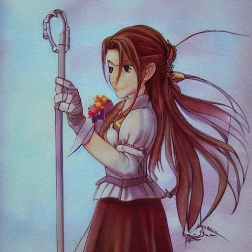 Prompt: aerith gainsborough by zeronis