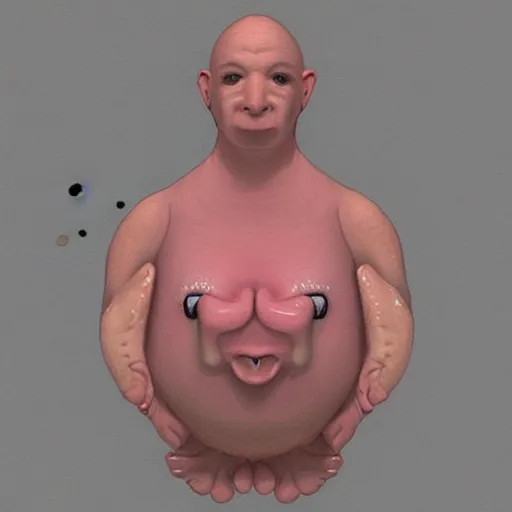 Image similar to blobfish as a human
