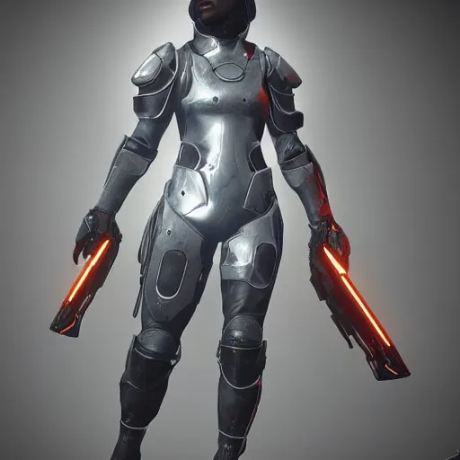 Image similar to Female Characters in a powerful futuristic armor, Destiny 2, Unreal Engine 5 Render