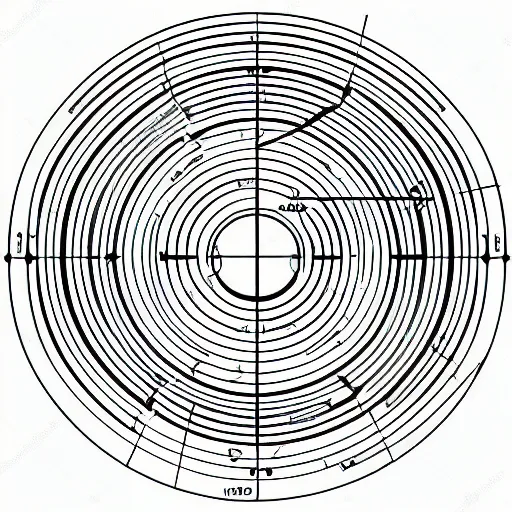 Prompt: a technical drawing of an electrical field, highly accurate, precise, clean lines, high contrast, scientific
