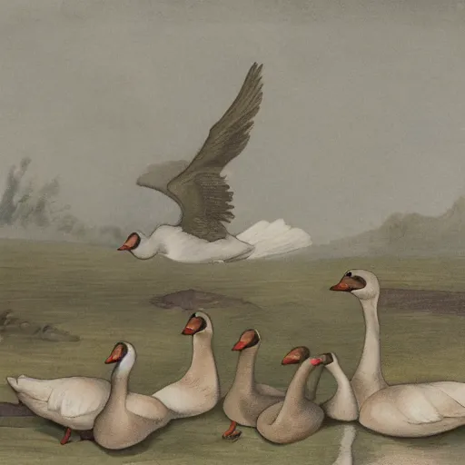 Prompt: untitled goose game still