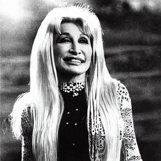 Image similar to hippie Dolly Parton