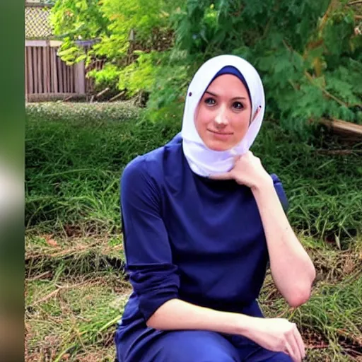 Prompt: photograph of Meghan Fox as a muslim