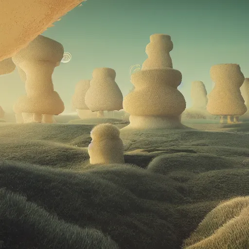 Prompt: landscape by mike winkelmann