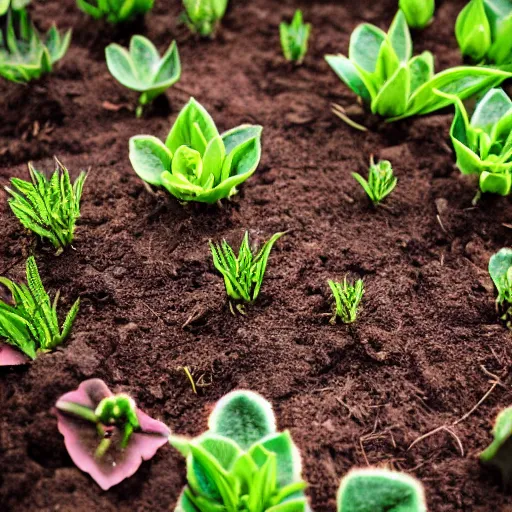 Prompt: plants growing into human form, shallow depth of field, gestalt