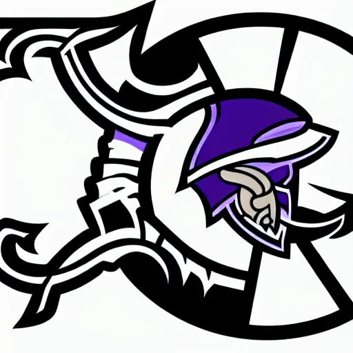 Prompt: sports logo detailed vector vikings 4 5 degree angle