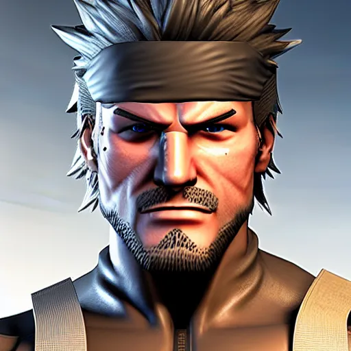 Prompt: solid snake profile pic unreal engine