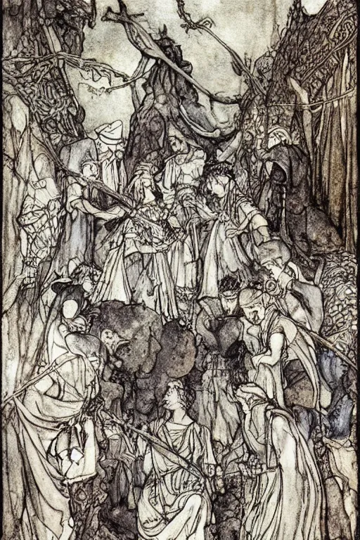 Image similar to the gods of pegana by arthur rackham