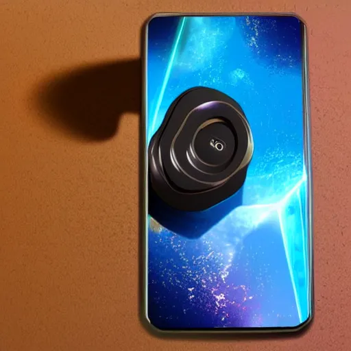 Image similar to phone that is a portal to another dimension, high detail, concept art, computer art