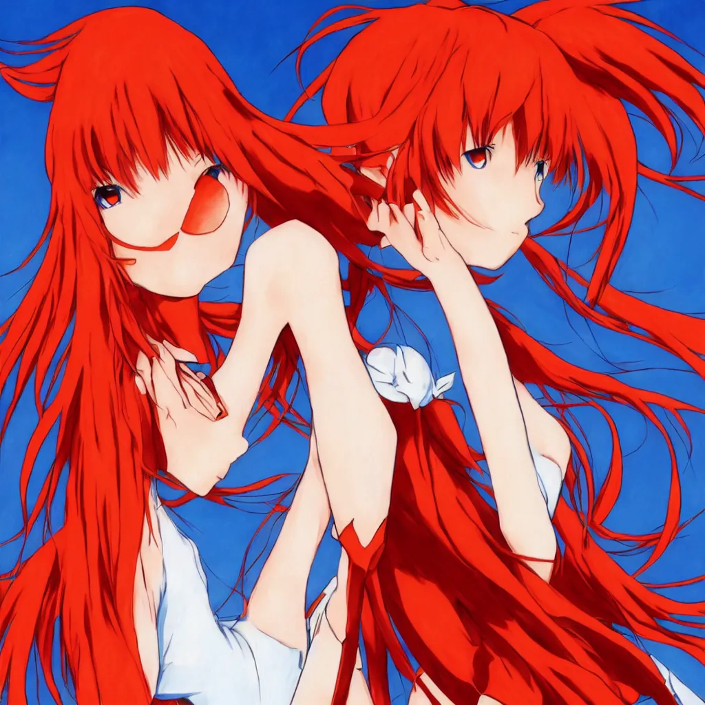 Image similar to Asuka Langley, trending on pixiv