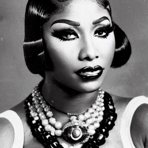 Prompt: nicki minaj doing the charlton, photo from the 1 9 2 0 s