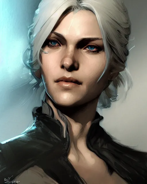 Image similar to portrait of cirilla fiona elen riannon, concept art, sumi - e style, artstation, trending, highly detailed, smooth, focus, art by yoji shinkawa