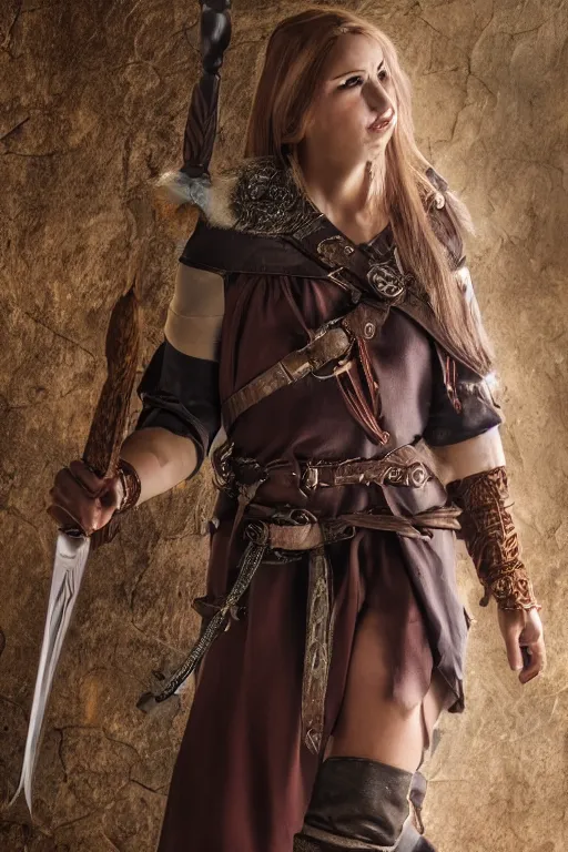 Image similar to a female DND shifter, high resolution film still, 8k, HDR colors, cosplay, studio lighting