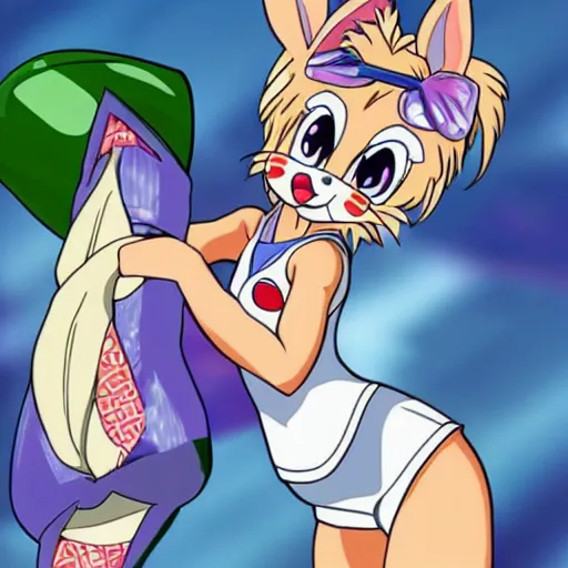 Image similar to Lola Bunny anime girl