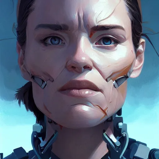 Image similar to face icon stylized minimalist terminator dark fate, loftis, cory behance hd by jesper ejsing, by rhads, makoto shinkai and lois van baarle, ilya kuvshinov, rossdraws global illumination