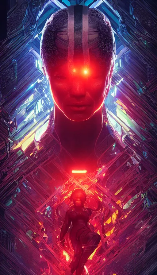 Prompt: altered carbon, neon, snakes, mass effect, hydra, fibonacci, sweat drops, insane, intricate, highly detailed, digital painting, artstation, concept art, smooth, sharp focus, illustration, Unreal Engine 5, 8K, art by artgerm and greg rutkowski and alphonse mucha