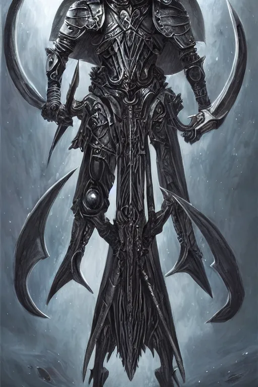 Prompt: full body concept art of templar knight wear baphomet armor made with porcelain by Jeff Easley and Peter Elson + beautiful eyes, beautiful face + symmetry face + galaxy + gothic, surreal, dread + highly detailed, intricate complexity, epic composition, magical atmosphere + masterpiece, award winning + trending on artstation