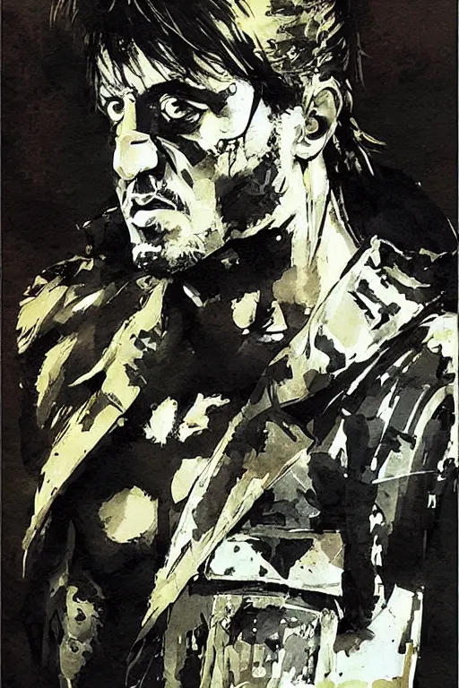 MGS2. Solid Snake Portrait. Yoji Shinkawa.