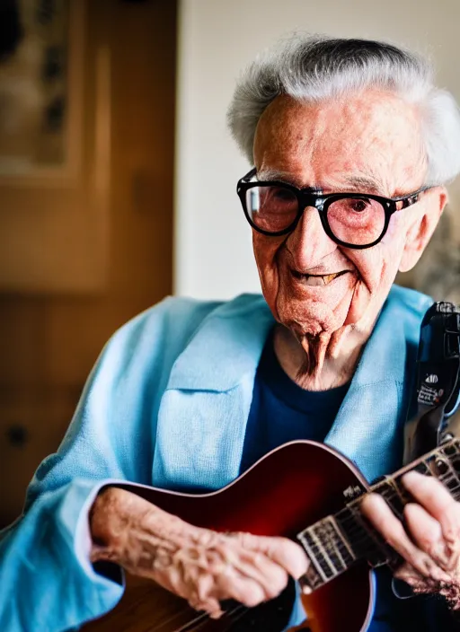 Prompt: DSLR photo portrait still of 86 year old age 86 Buddy Holly at age 86!!!, 85mm f1.8