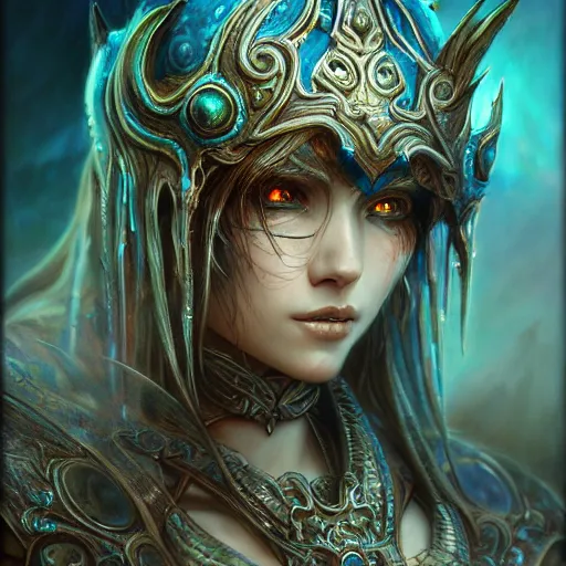 Image similar to a highly detailed long shot photo of chthonic warcraft female character by ayami kojima, beksinski, giger, intricate, digital painting, artstation, intricate, concept art, smooth, sharp focus, illustration