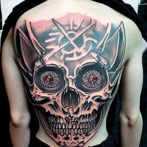 Image similar to a tattoo based on the art style of FromSoftware, realistic, detailed