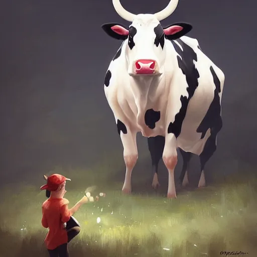 Prompt: pokemon 🐄, artstation greg rutkowski, cinematic, hyperrealist, digital art