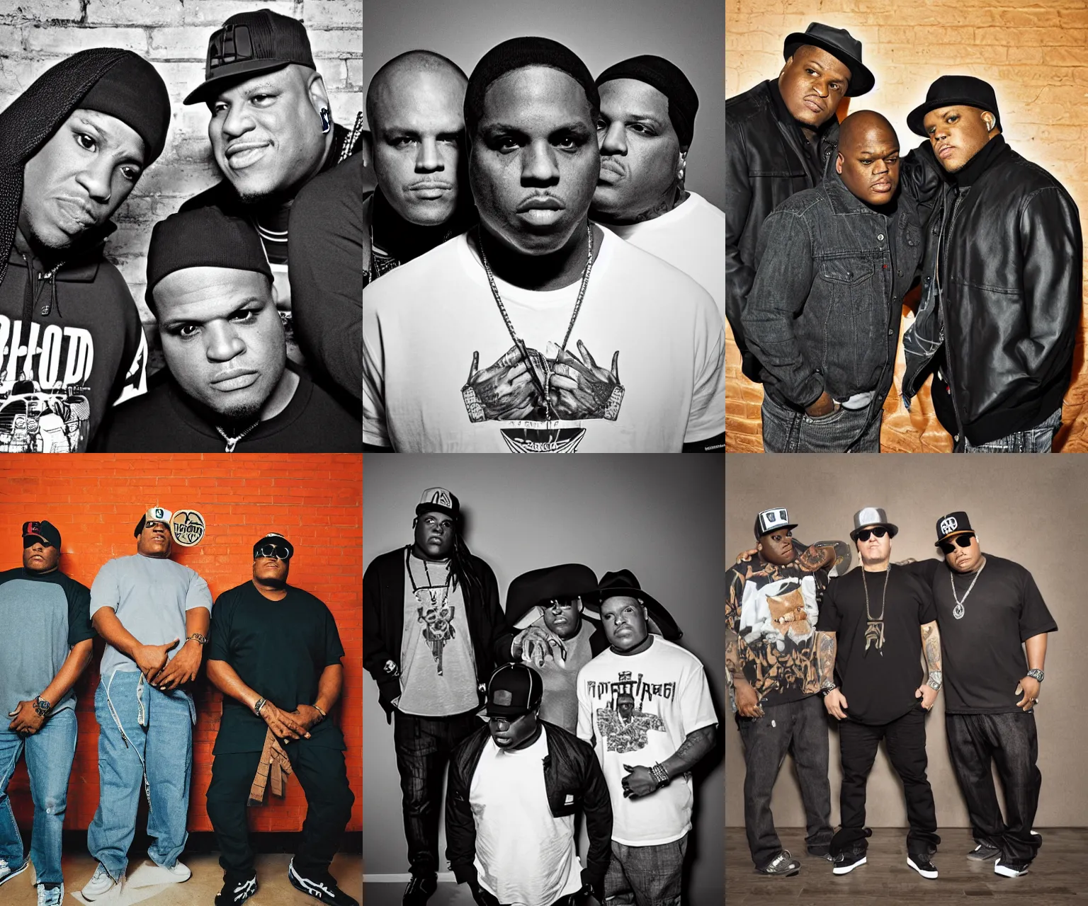 Image similar to portrait hip hop group The Lox