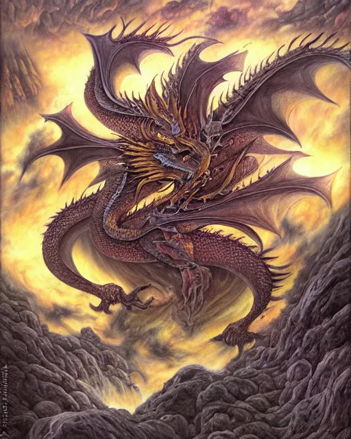 Prompt: Dragon flowers, by Dan Seagrave