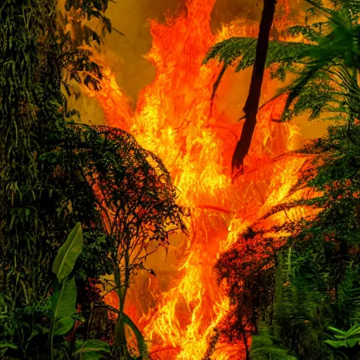 Image similar to rain forest on fire